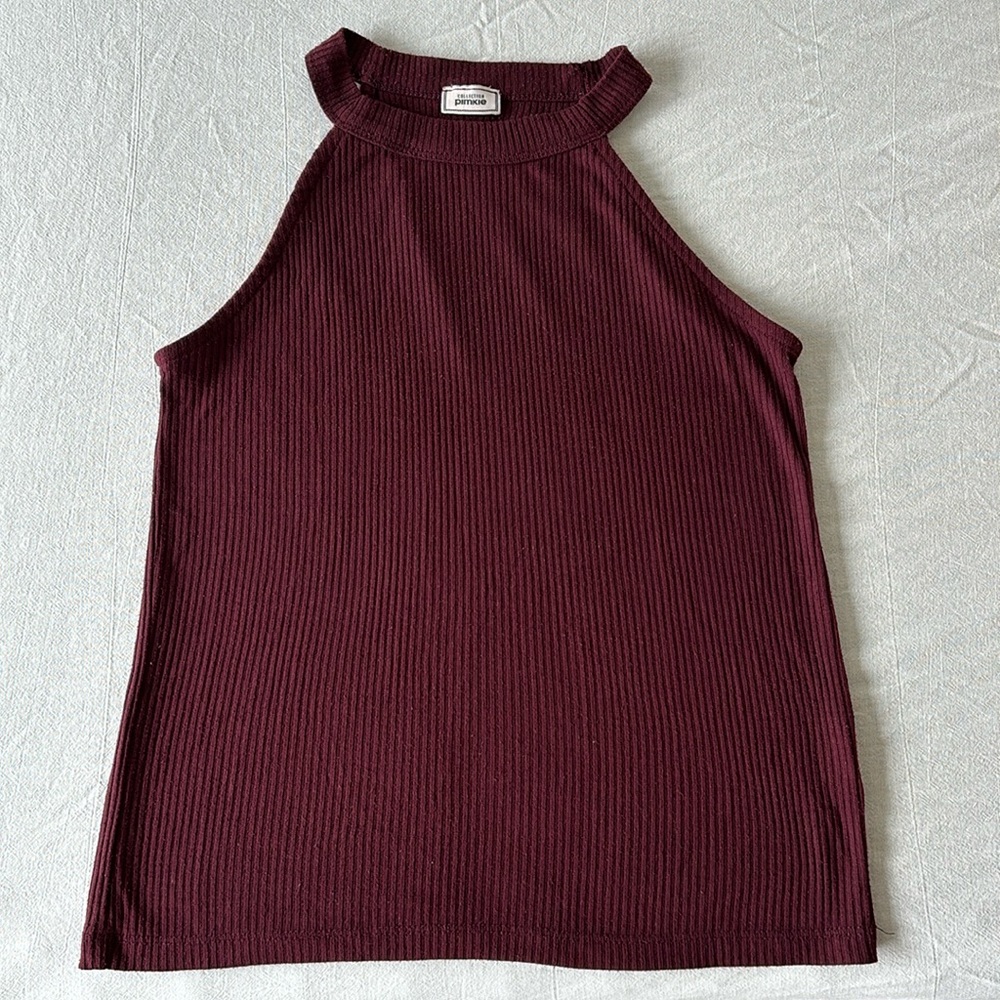 Cute dark red halter top